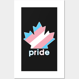 Trans Pride Maple Leaf Posters and Art